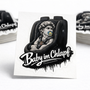 Autoaufkleber „Baby im Chlapf“